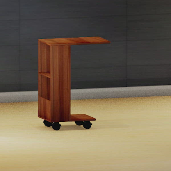 Detec™ Laptop Table with Wheels - Walnut Finish