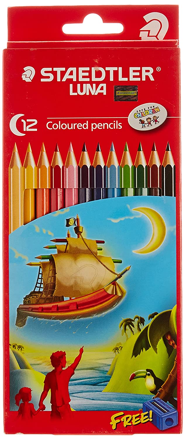 Detec™ स्टैडलर लूना रंगीन पेंसिल, 12 शेड्स (2 का पैक)