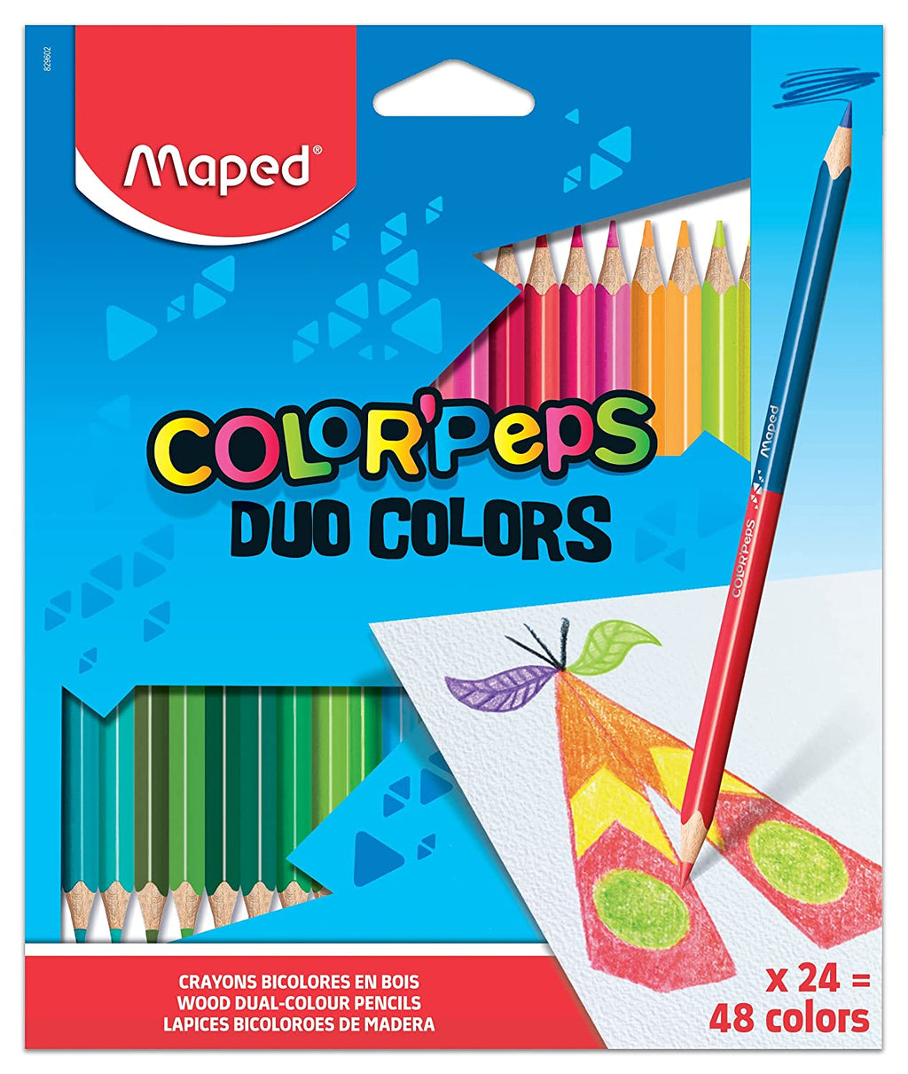 Detec™ Maped Color'Peps Duo Color Pencil Set of 48 Color Pack of 20