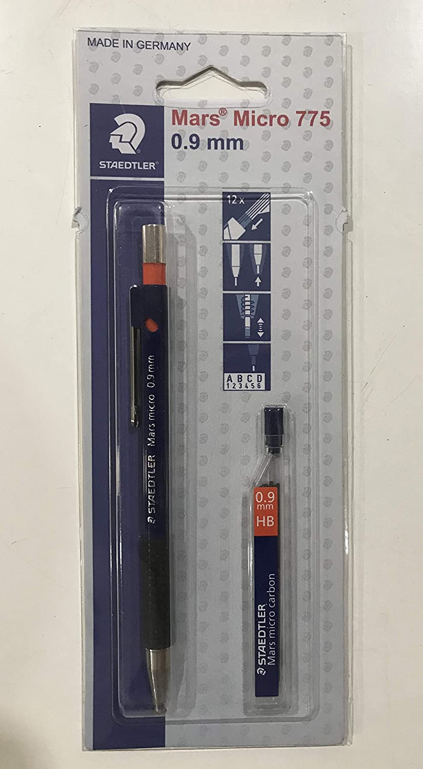Detec™ Staedtler मार्स माइक्रो मैकेनिकल पेंसिल 0.9 मिमी में लिखने, ड्राइंग और ड्राफ्टिंग के लिए लीड के 1 पैक के साथ