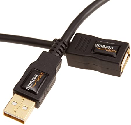 Open Box, Unused AmazonBasics USB 2.0 Extension Cable - A-Male to A-Female, 9.8 Feet 3 Meters 10-Pack