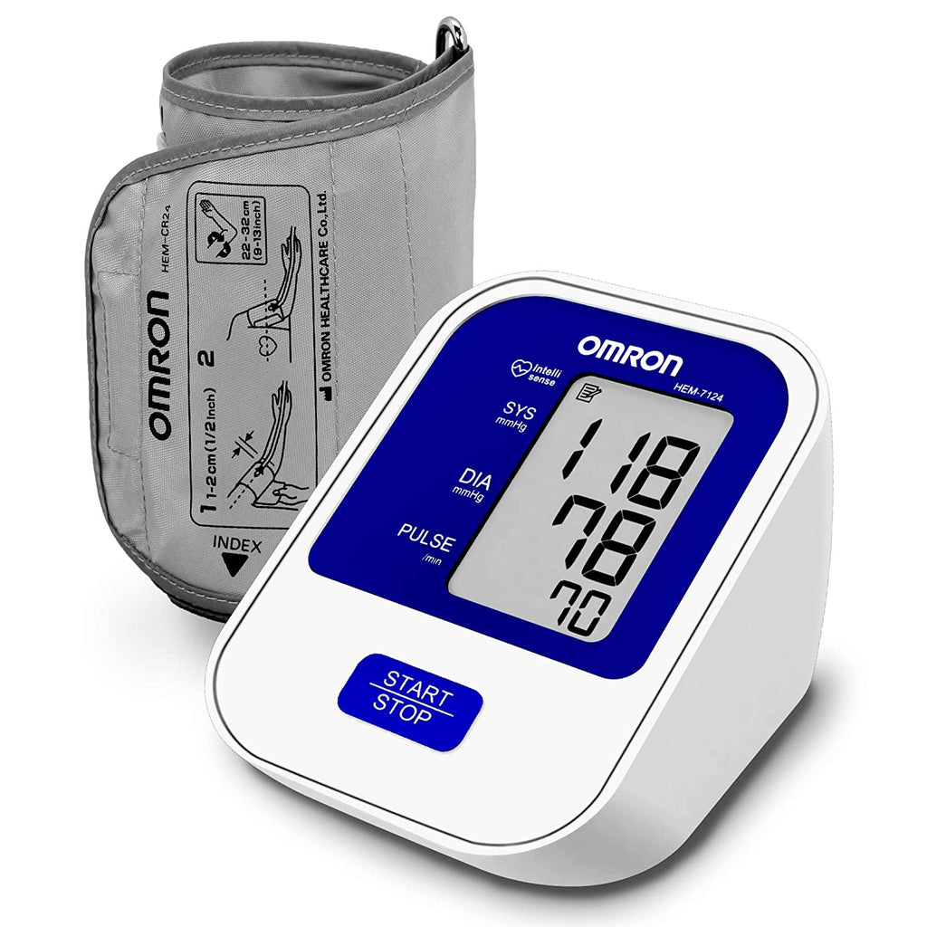 Omron HEM 7124 Fully Automatic Digital Blood Pressure Monitor with Intellisense Technology For Most Accurate Measurement