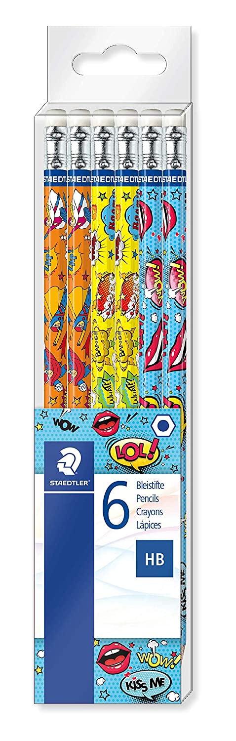 Detec™ Staedtler Comic series pencil in wallet 6 pcs (Pack  of 2 set)
