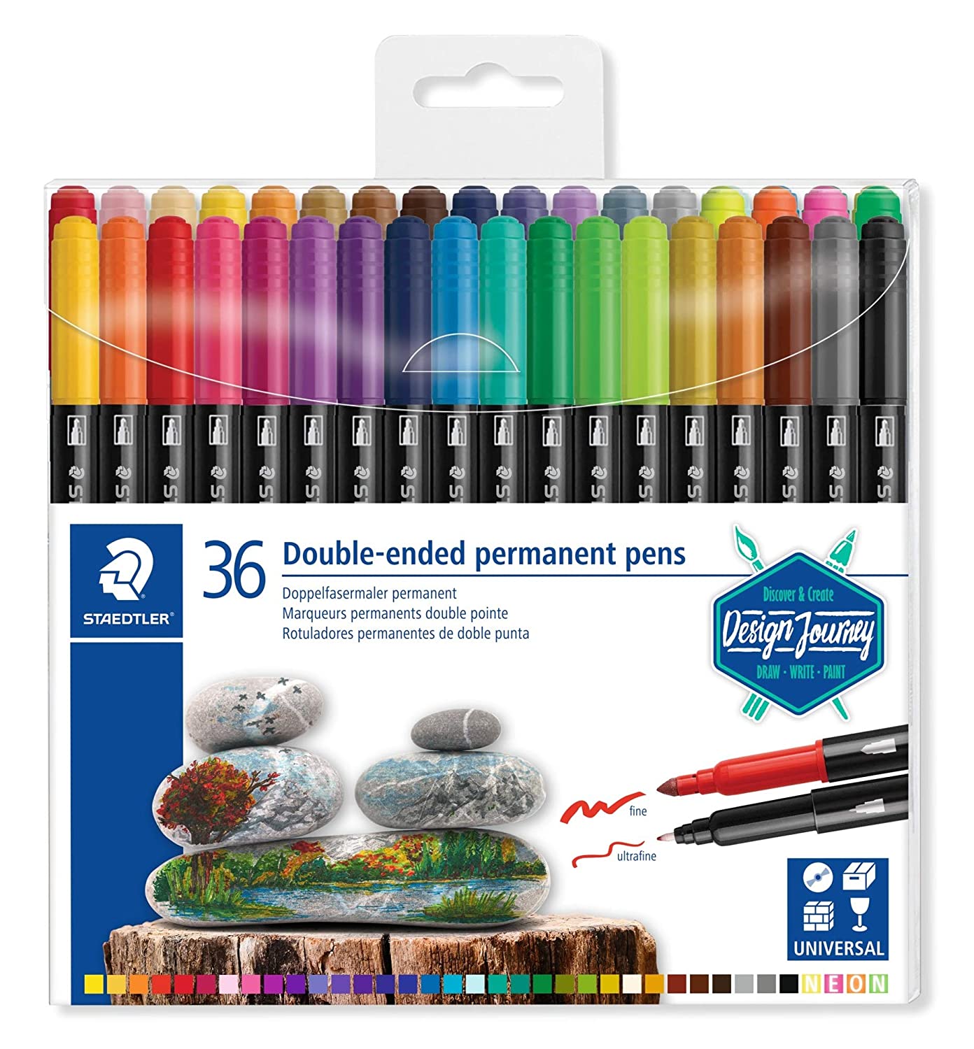 Detec™ Staedtler Permanent Pen Set (Pack of 36) 3187 TB36