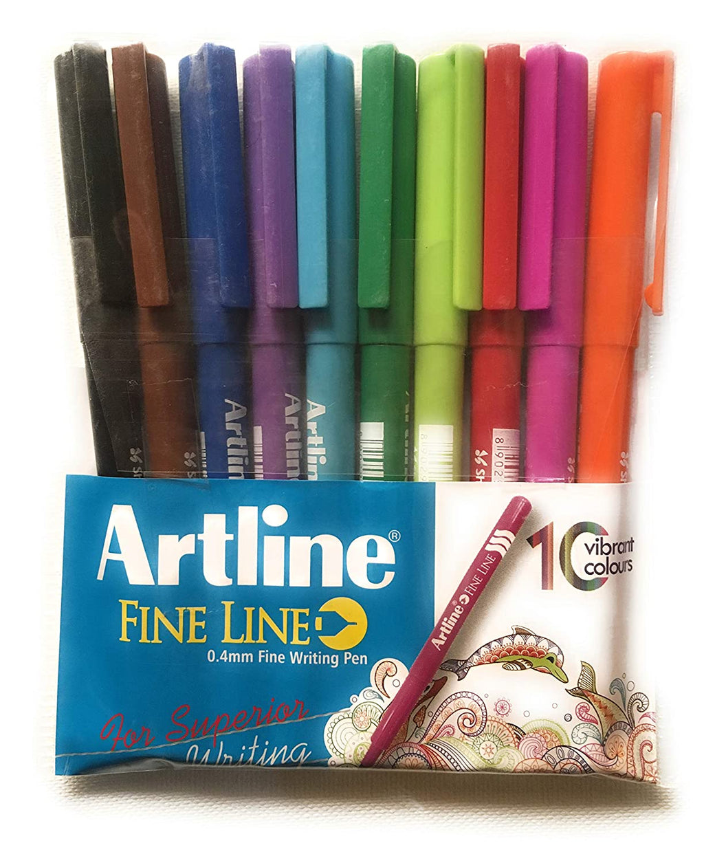 Detec™ आर्टलाइन फाइन लाइन 0.4 मिमी फाइन लाइन राइटिंग पेन (3 का पैक)