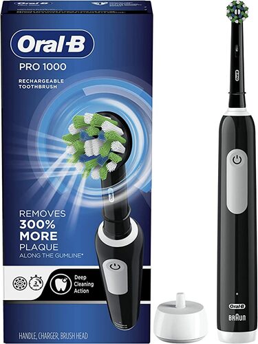 Oral B Pro 1000 Cross Action Electric Toothbrush Black