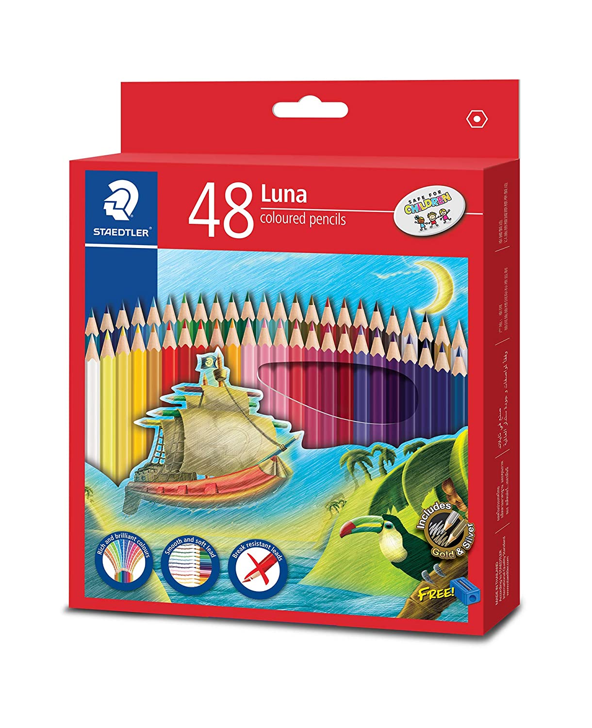 Detec™ Staedtler Luna Coloured Pencil Set 136 C48 - Pack of 144
