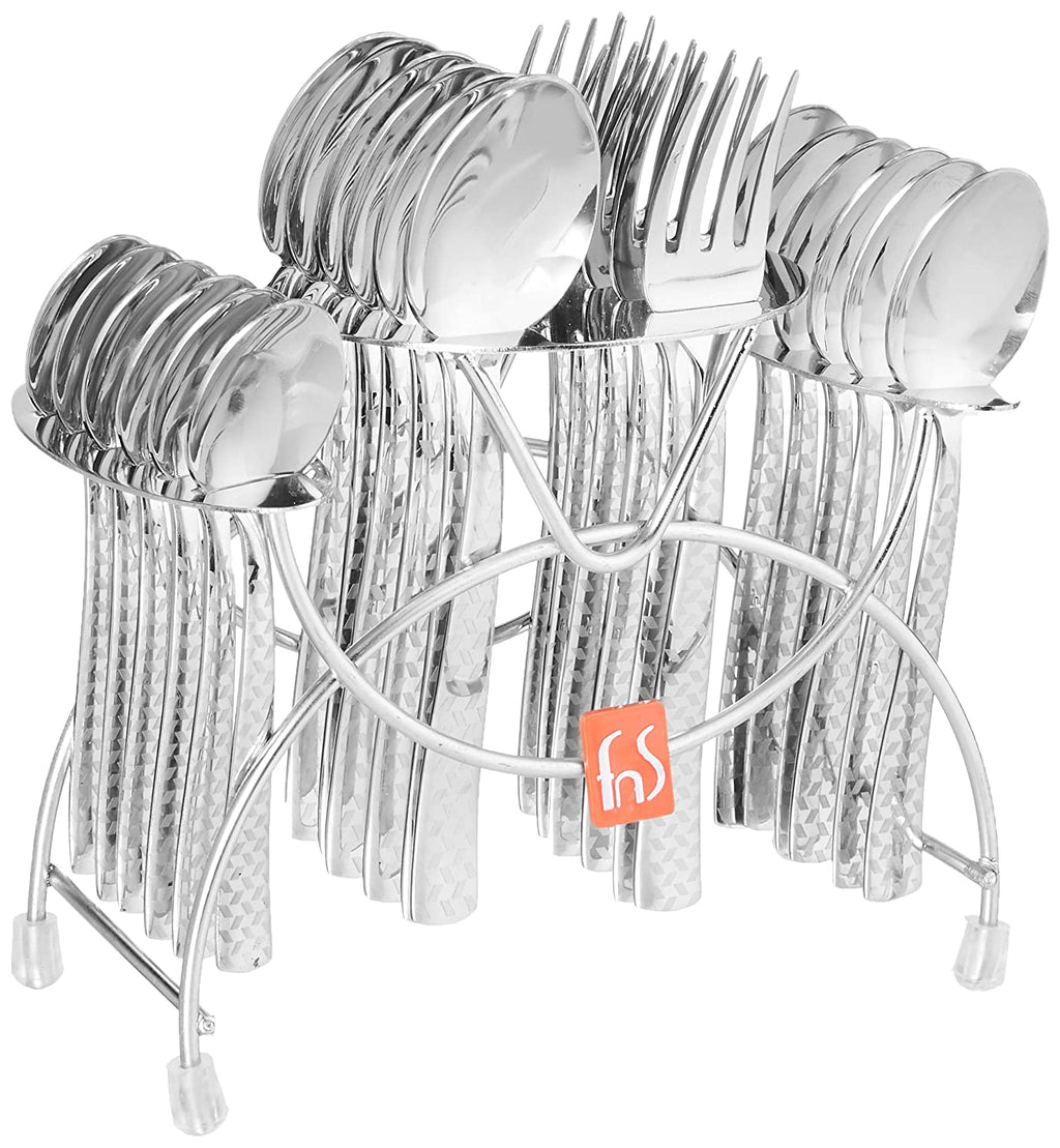 Detec™ FNS Stainless Steel Rhombo Hanging Set with Baby Spoon, 24-Piece, Silver