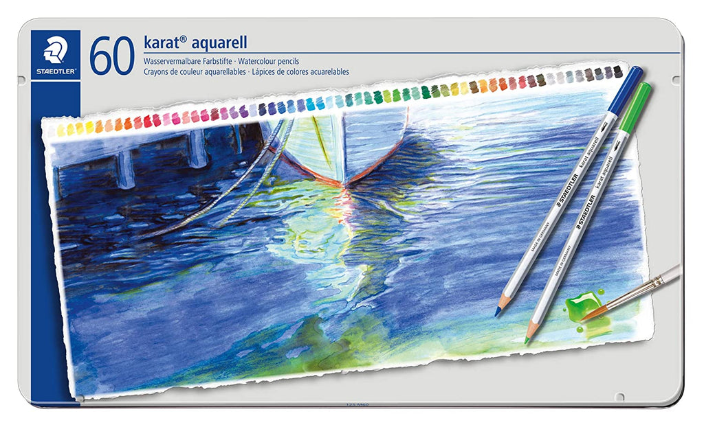 Detec™ Staedtler Karat Aquarell Premium Watercolor Pencils, Set of 60 Colors (125M60)