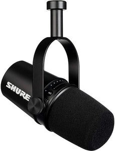 Shure MV7 USB Podcast Microphone for Podcasting Recording Live Streaming & Gaming Black