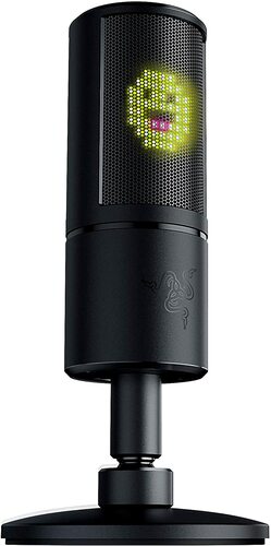 रेज़र सेरेन इमोट स्ट्रीमिंग माइक्रोफोन 8 बिट इमोटिकॉन एलईडी डिस्प्ले