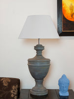Load image into Gallery viewer, Detec  White Wooden Table Lamp
