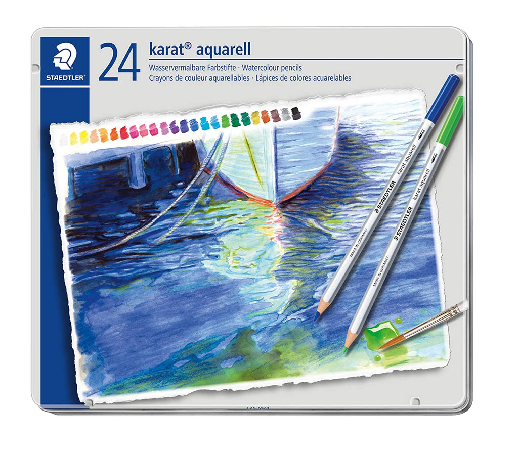 Detec™ Staedtler Karat Aquarell Premium 125M24 Watercolor Pencil, 24 Shades