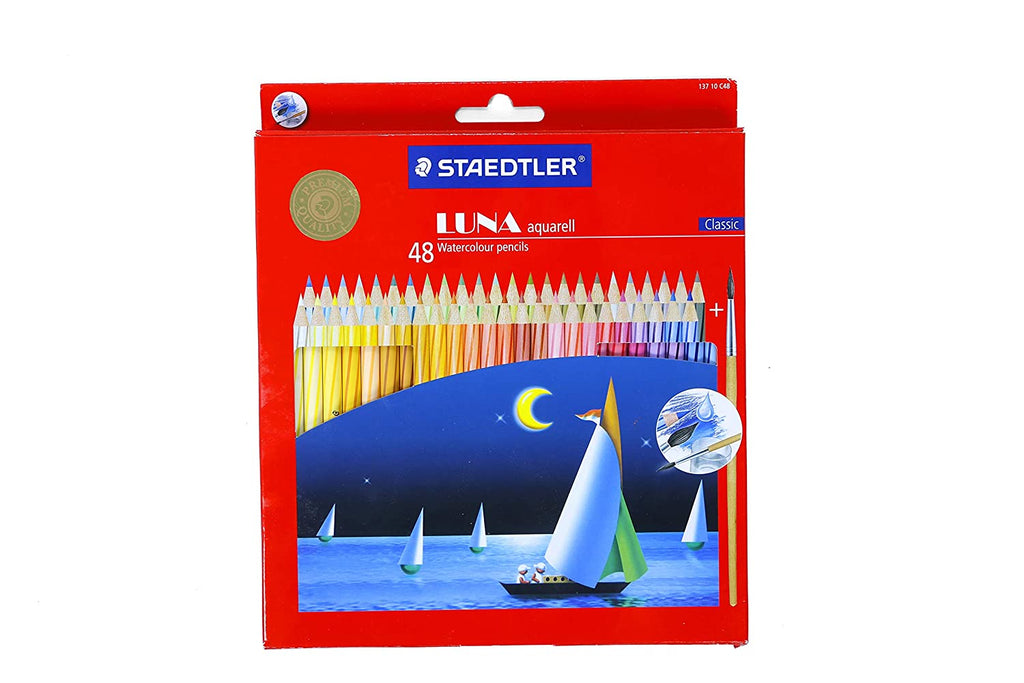 Detec™ Staedtler 137 C 48 Luna Water Colour Pencil - Pack of 48 (Multicolour)