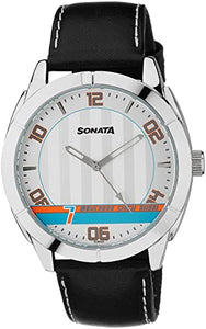 Sonata Dhoni Series Multi Color Dial Analog Men's Watch 7970SL04