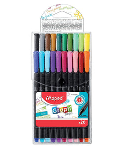 Detec™ Maped Graph'Peps Fineliners Set of 20 Color Pack of 10