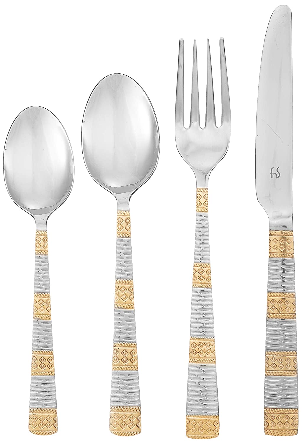 Detec™ FnS Stainless Steel Dorian Cutlery Set with Baby Spoon, 24-Piece, Silver