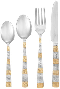 Detec™ FnS Stainless Steel Dorian Cutlery Set with Baby Spoon, 24-Piece, Silver