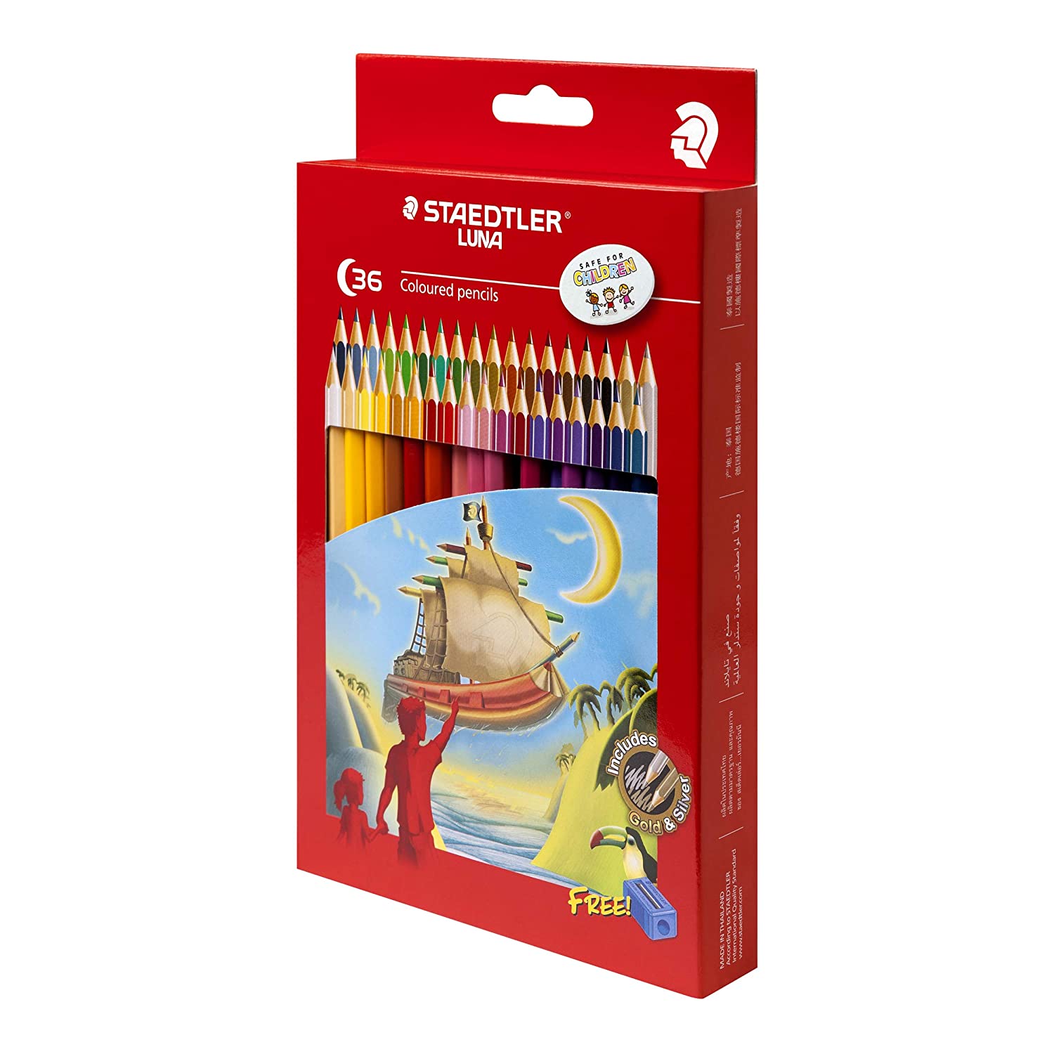 Detec™ स्टैडलर लूना रंगीन पेंसिल सेट (36 रंग पेंसिल) 10 का पैक
