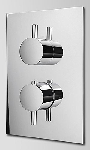 Queo Thermostatic Mixer with integrated 3-way diverters (3 outlets + 1 Shared between ports)
