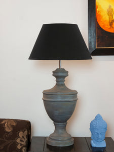 Detec Black Wooden Table Lamp
