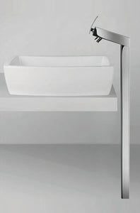 Queo Single Lever Floor Standing Basin Mixer - Orca