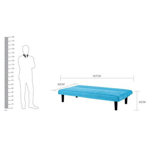 Detec™Vector Sofa Cum Bed in Sky Blue