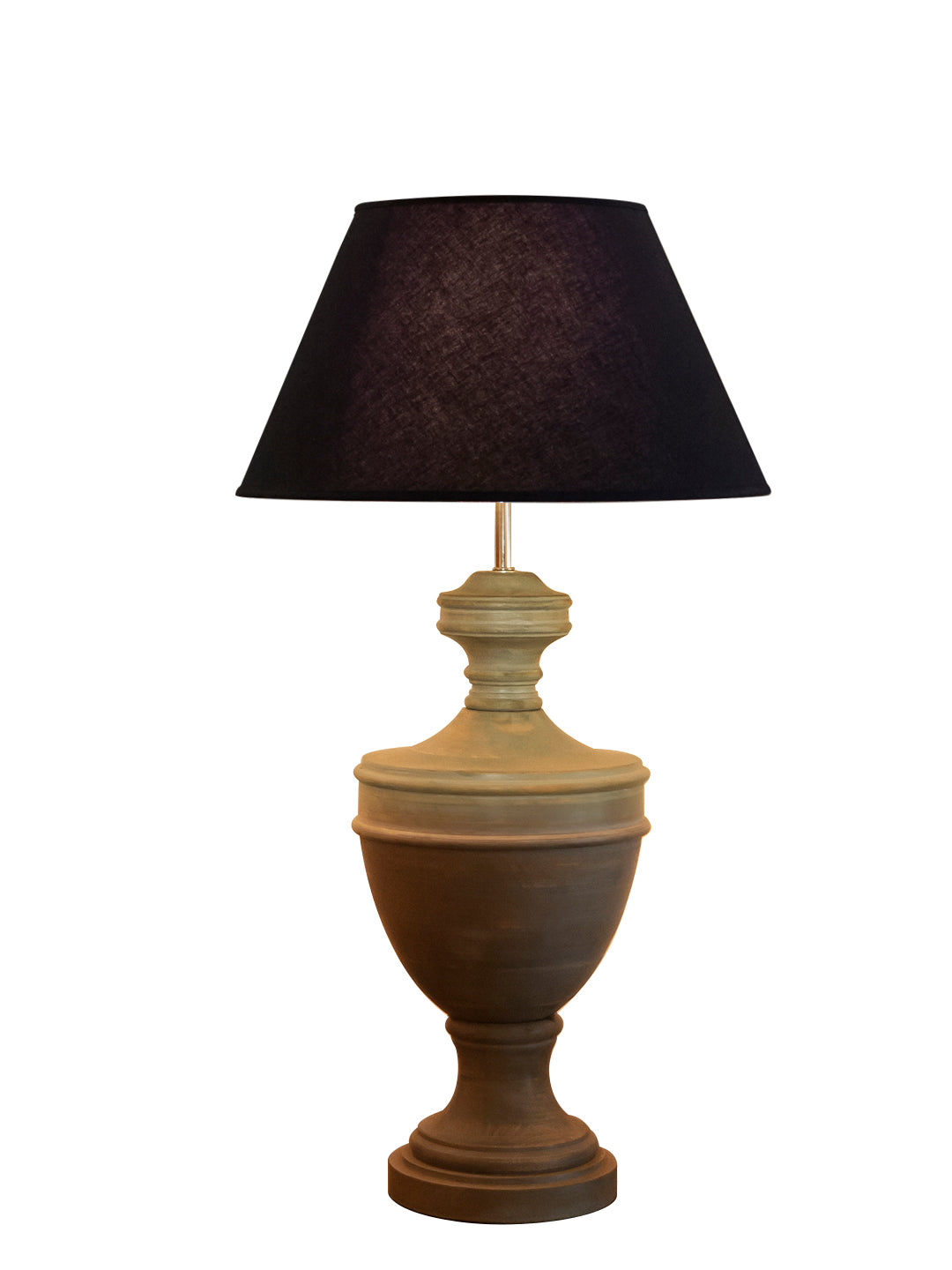 Detec Black Wooden Table Lamp