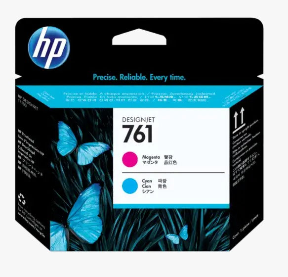 HP 761 Magenta & Cyan Printhead