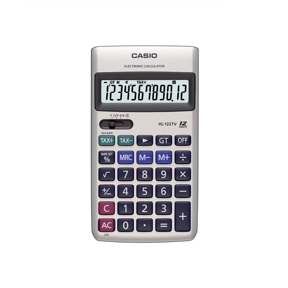 Casio HL 122TV Portable Calculator with Metal Faceplate Pack of 15