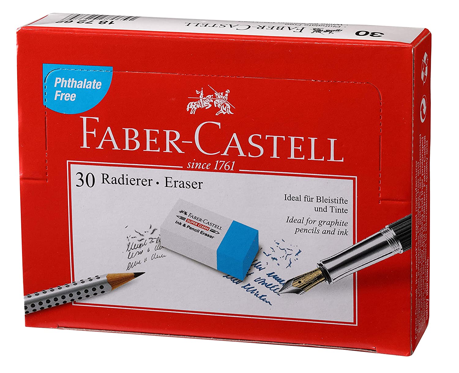 Faber-Castell Ink and Pencil Eraser Pack of 30