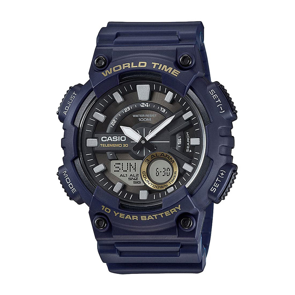 Casio Youth AEQ 110W 2AVDF AD208 Blue Analog Digital Men's Watch