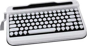 सफेद क्रोम कीकैप (यूएस भाषा) के साथ पेन्ना ब्लूटूथ कीबोर्ड (स्विच-चेरी एमएक्स ब्राउन, शुद्ध सफेद