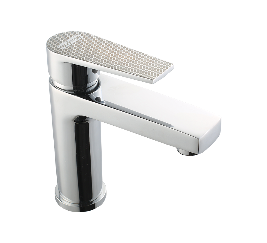 Hindware Element Deco SL Basin Mixer W/O PW (450 mm SS Hose) F750011