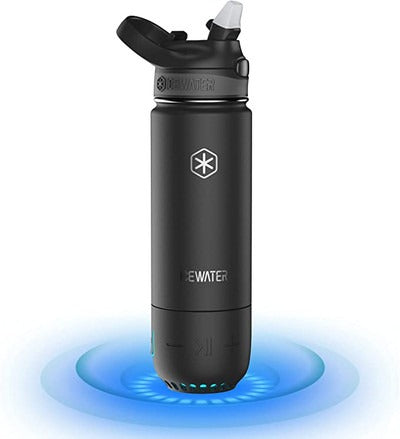 ICEWATER 3-इन-1 स्मार्ट पानी की बोतल, आपको हाइड्रेटेड रहने की याद दिलाने वाली चमक+ब्लूटूथ स्पीकर