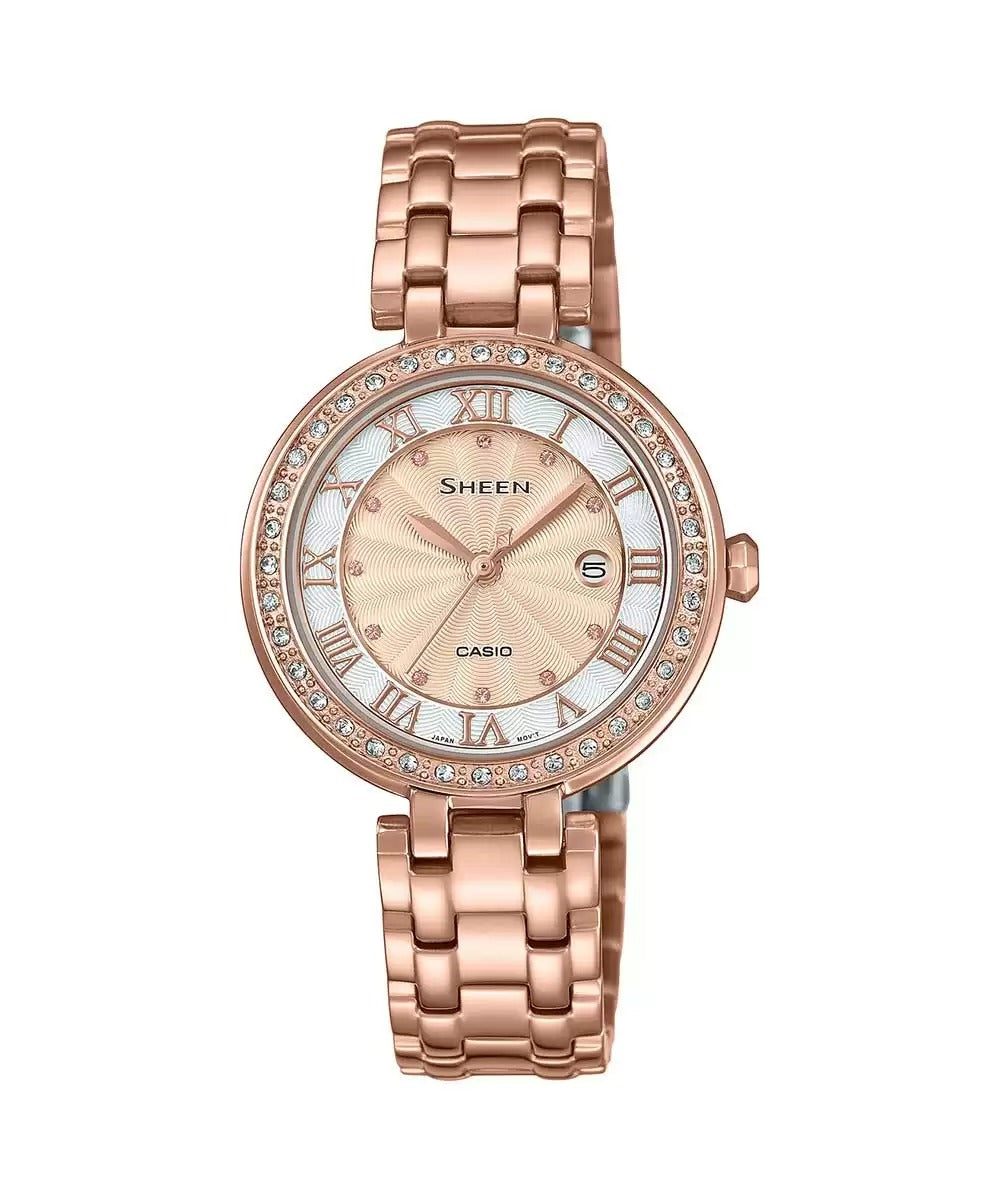 Casio Sheen SHE 4034PG 4AUDR SX247 Pink Gold IP Women's Watch