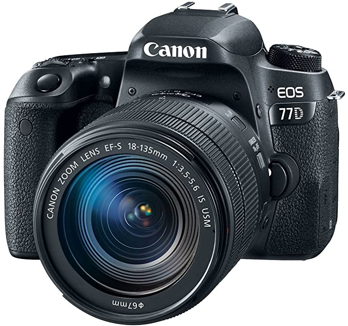 Used Canon EOS 77D DSLR Camera with 18-135mm USM Lens