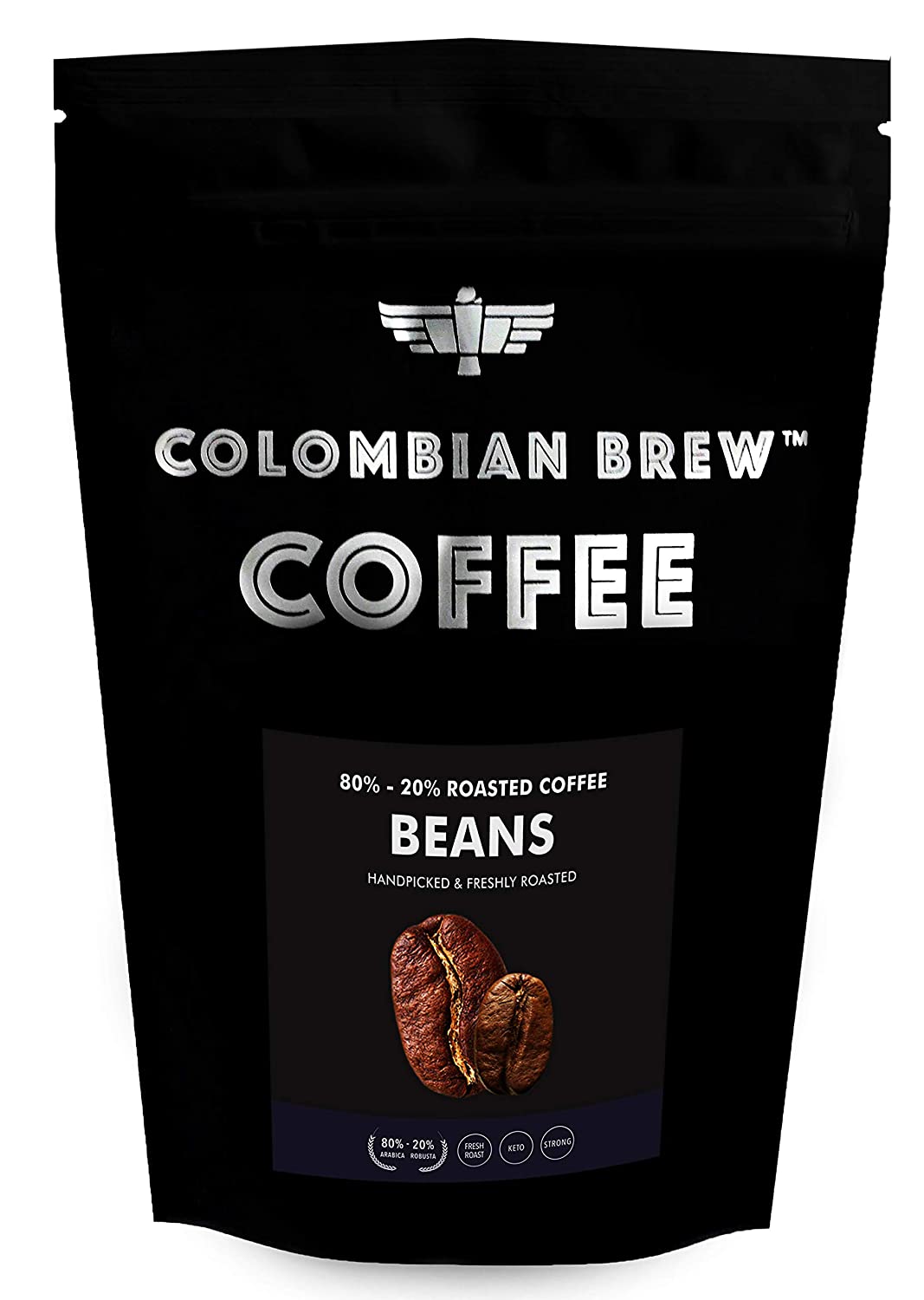 Colombian Brew Coffee 80-20 Arabica Robusta Roasted Coffee Beans, 1 kg