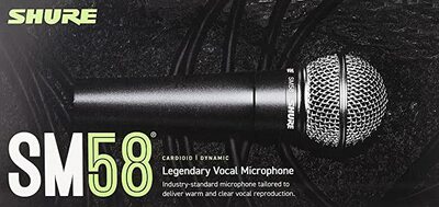 Shure SM58 Cardioid Dynamic Vocal Microphone with 25' XLR Cable