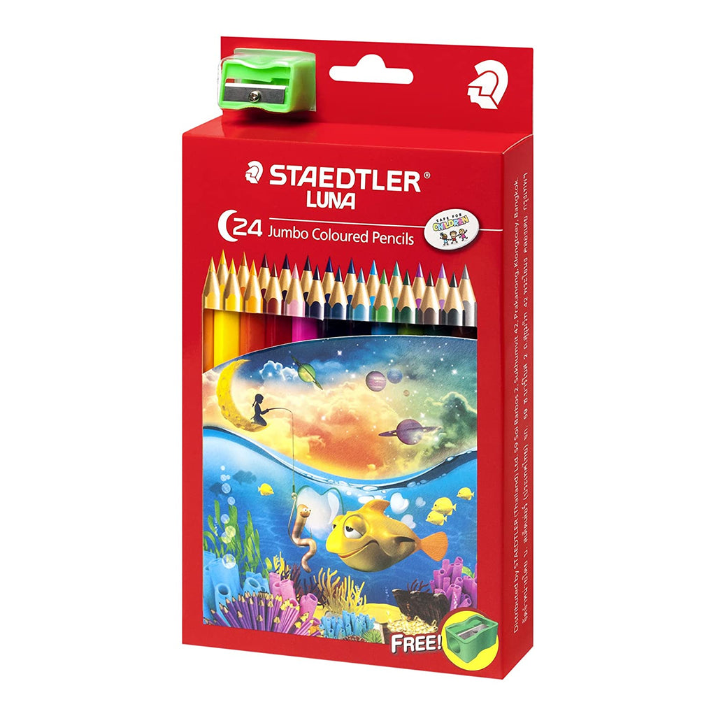 Detec™ स्टैडलर लूना जंबो रंगीन पेंसिल सेट (139 C24) - 24 का पैक