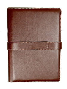 Sukeshcraft Dak File Folder With Belt Patent Brown