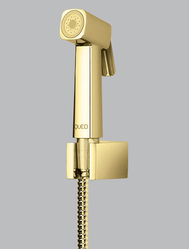 Queo Health Faucet with Hose pipe (Gold)