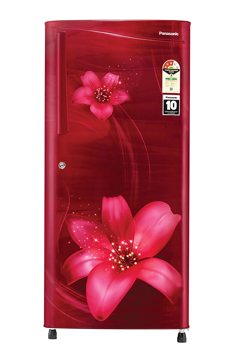 Panasonic 194 L 3 Star Inverter Direct-cool Single Door Refrigerator Nr-a193vfmx1 Maroon Floral