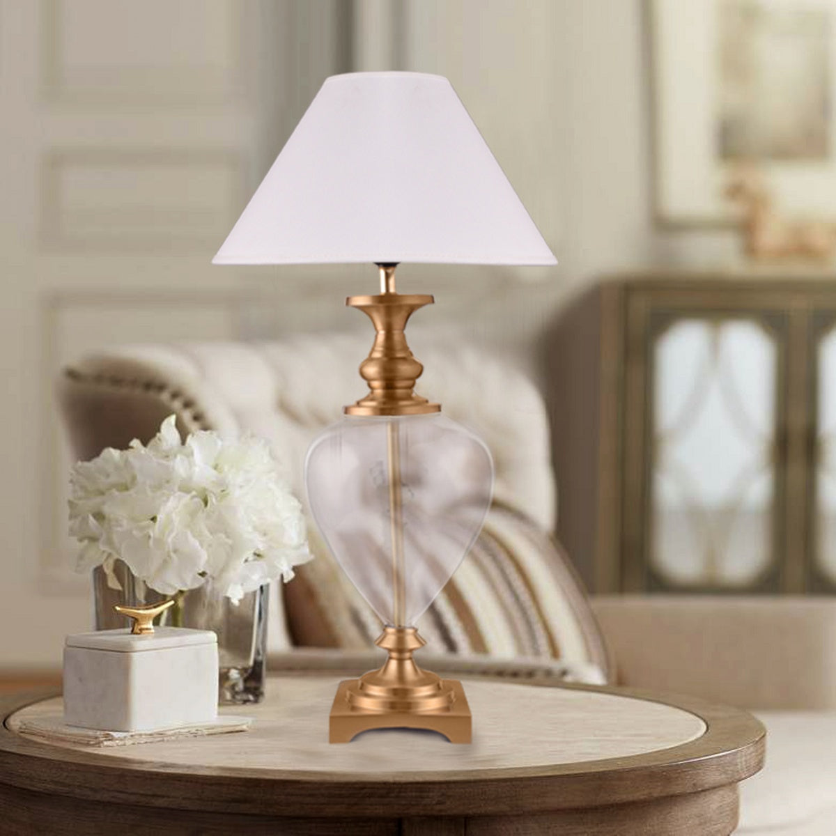 Detec Metal & Glass Table Lamp