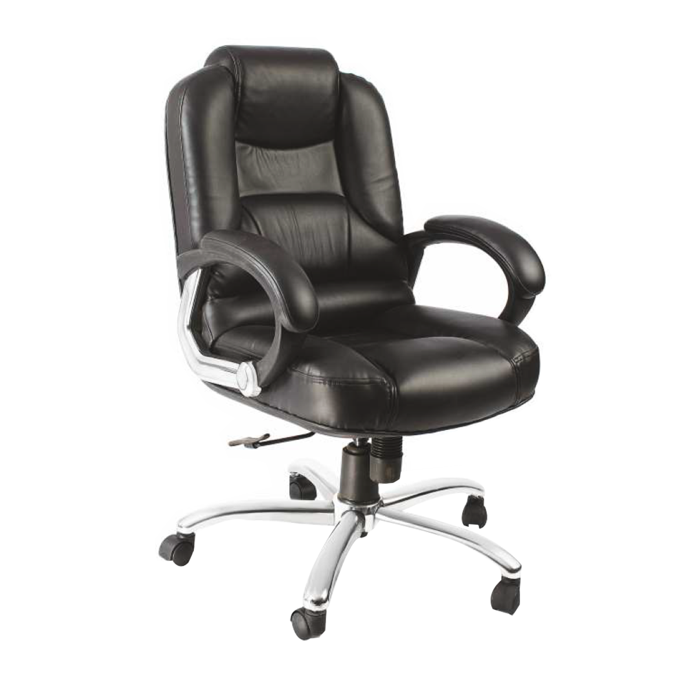 Detec™ Executive Low Back Chair , titled mechanism top cushion arm , Hydraulic chrome base
