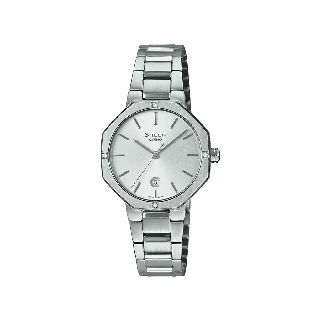 Casio Sheen SHE 4543D 7AUDF SH245 Silver Sapphire Line Women's Watch