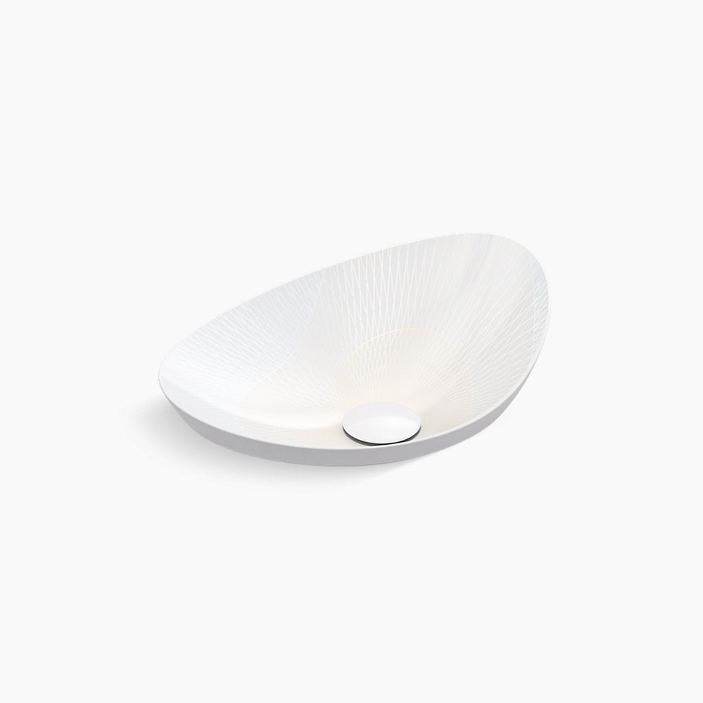 Kohler 18.02 by Janet Echelman Veil 21inch Oval Vessel Bathroom Sink No Overflow K-24386-JE-0