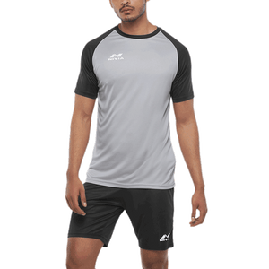 Detec™ Nivia Destroyer Football Jersey Set (Grey & Black)