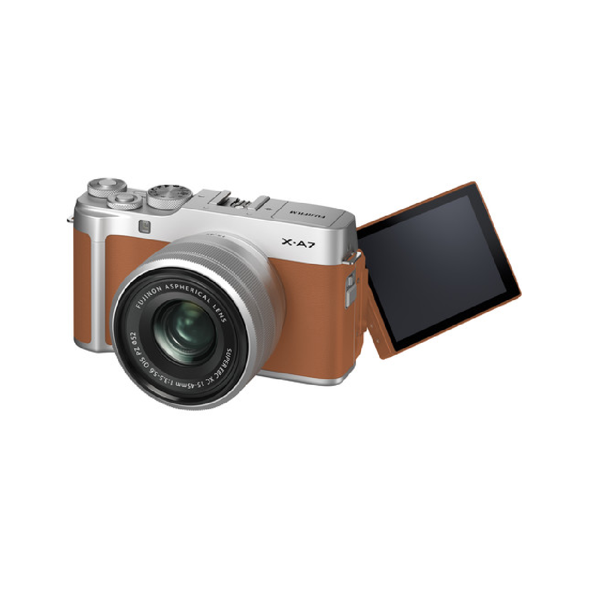 Fujifilm X-a7 Mirrorless Digital Camera With 15-45mm Lens (Camel)