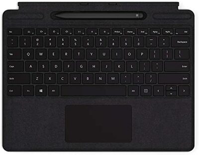 स्लिम पेन के साथ नया माइक्रोसॉफ्ट सर्फेस प्रो एक्स सिग्नेचर कीबोर्ड